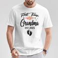 First Time Grandma 2025 Promoted To Grandma 2025 T-Shirt Funny Gifts