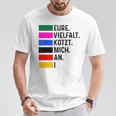 Eureielfalt Kotzt Mich An Blue T-Shirt Lustige Geschenke