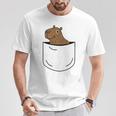 Pocket Capybara Capybara En Bolsillo Regalo Camiseta unisex Regalos divertidos