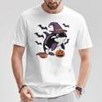 Pumpkin Bat Witch Costume Orca Halloween T-Shirt Personalized Gifts