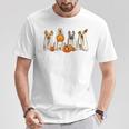 Ghost Dogs Spooky Season Dog Dressed As Ghost Halloween T-Shirt Unique Gifts