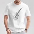 Guitarra Música Instrumento Motivo Ilustración Guitarra Camiseta unisex Regalos divertidos
