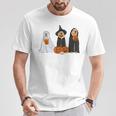 Halloween Dog Wearing Ghost Custome Dog Lovers T-Shirt Personalized Gifts