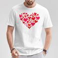 Heart Of Hearts Red Hearts Valentine's Day T-Shirt Personalized Gifts