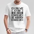 Ich Bin Die Einen Kennen Mich Andere Kann Mich I'm Wie Ich Bin Die Gray T-Shirt Lustige Geschenke