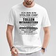 Ich Bin Ein Stolzer Chefonerdammt Tollen Mitarbeitern Gray T-Shirt Lustige Geschenke