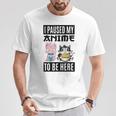 Ich Habe Meinen Anime Pausiert Hier Zu Sein Ramen Kawaii Cat Gray T-Shirt Lustige Geschenke