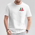 Italian Flag Letter L And I And A Italy Italy Red T-Shirt Lustige Geschenke