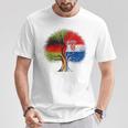 Kroatien Deutschland Flagge Baum Croatian German T-Shirt Lustige Geschenke