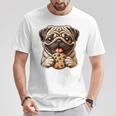 Lindo Carlino Con Diseño De Galleta Dulce Perro Camiseta unisex Regalos divertidos