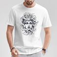 Medusa Mitica Gorgone Mitologia Greca Fantasy Arte Oscura Maglietta Regalos divertidos