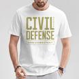 Mitgliedslabel Civil Defense Non Combatant T-Shirt Lustige Geschenke