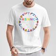 National Hispanic Heritage Month All Countries Flags Hearts T-Shirt Unique Gifts