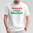 Nonna's Little Meatball Divertente Italiano I'm A Little Meatball Maglietta Regalos divertidos