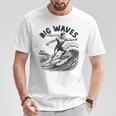 Onde Grandi California Retrò Surf Maglietta Regalos divertidos