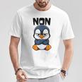 Pingouin Drole Non Humour Paresse Sommeil Flemme T-Shirt Cadeaux drôles
