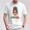 Portuguese Girl Woman Flag Portugal Girl Woman T-Shirt Lustige Geschenke