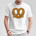 Pretzel Heart Oktoberfest Costume Minimalist Pretzel Blue S T-Shirt Lustige Geschenke