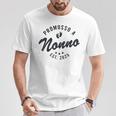 Promosso A Nonno 2025 Annuncio Di Gravidanza Minimalistico Maglietta Regalos divertidos