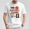 Questo Campione Di Basket È 11 Anni 11 ° Compleanno Festa Maglietta Regalos divertidos