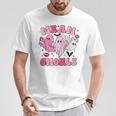 Retro Pink Mean Ghouls Halloween Ghost Let's Go Ghouls Cute T-Shirt Personalized Gifts