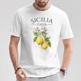 Sicilia Italian Souvenir Italy Lemon T-Shirt Lustige Geschenke