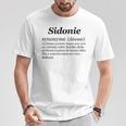 Sidunea Prénom Definition Sinónimo Déesse Drôle Humor Camiseta unisex Regalos divertidos