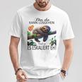 Sloth Bin Da Kann Losgehen Und Ja Es Escaliert Eh Costume Gray T-Shirt Lustige Geschenke