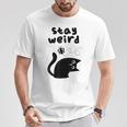 Stay Cat Gray T-Shirt Lustige Geschenke