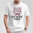 Third 3Rd Grade Vibes Back To School Cute Cat Cute For Girls T-Shirt Funny Gifts