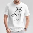 Thumbs Down Ghost Screaming Boo Disapproval Ghost Halloween T-Shirt Funny Gifts