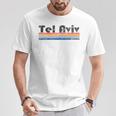 Vintage 1980S Style Tel Aviv Israel Gray T-Shirt Lustige Geschenke