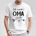 Women's Ich Werde Oma 2025 T-Shirt Lustige Geschenke