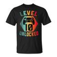 10 Anni Compleanno Regaloideogiochi Level 10 Unlocked Maglietta