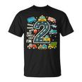 2 Jahre Alt Geburtstag Junge Lkw Auto Transport T-Shirt