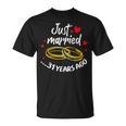31 Year Ago Just Married Wedding Anniversary Ring Matching T-Shirt