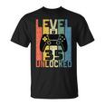 35 Anni Compleanno Regaloideogiochi Level 35 Unlocked Maglietta