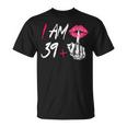 I Am 39 Plus 1 Middle Finger Skull 40Th Birthday T-Shirt