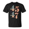 45 47 Trump 2024 Soporte De Banderaintage Trump 45 47 Hombres Es Camiseta unisex