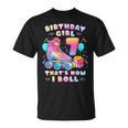 7Th Birthday Girl 7 Years Roller Skates Number 7 T-Shirt