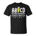 Abcd Kindergarten Rocks First Day Of School Back To School T-Shirt