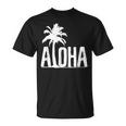 Aloha Beach Summer Palm Trees Hawaii Surfer T-Shirt