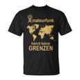 Amateurfunk Kennt Keine Borders Retro Radio Amateur Radio T-Shirt