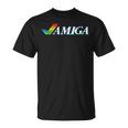 Amiga Tick Bianco Arcobaleno Stile Retro Computer Maglietta