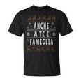 Anche A Te E Famiglia Natale Maglione Natalizia Divertente Maglietta