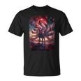 Anime Kitsune Nine Tail Fox Manga Otaku Style T-Shirt