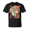 Anime Manga Cyberpunk Aesthetic Techwear Harajuku Mecha Girl T-Shirt