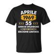 Aprile 1969 55 Anni Compleanno Uomo Donna 1969 Maglietta