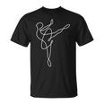 Ballerina Danza Balletto Figura Lineart Sport Hobby Maglietta