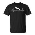 Battito Cardiaco Divertente Pinscher Nano Cane Maglietta